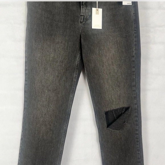 Good American Charcoal Straight Leg Jeans - Picture 5 of 8